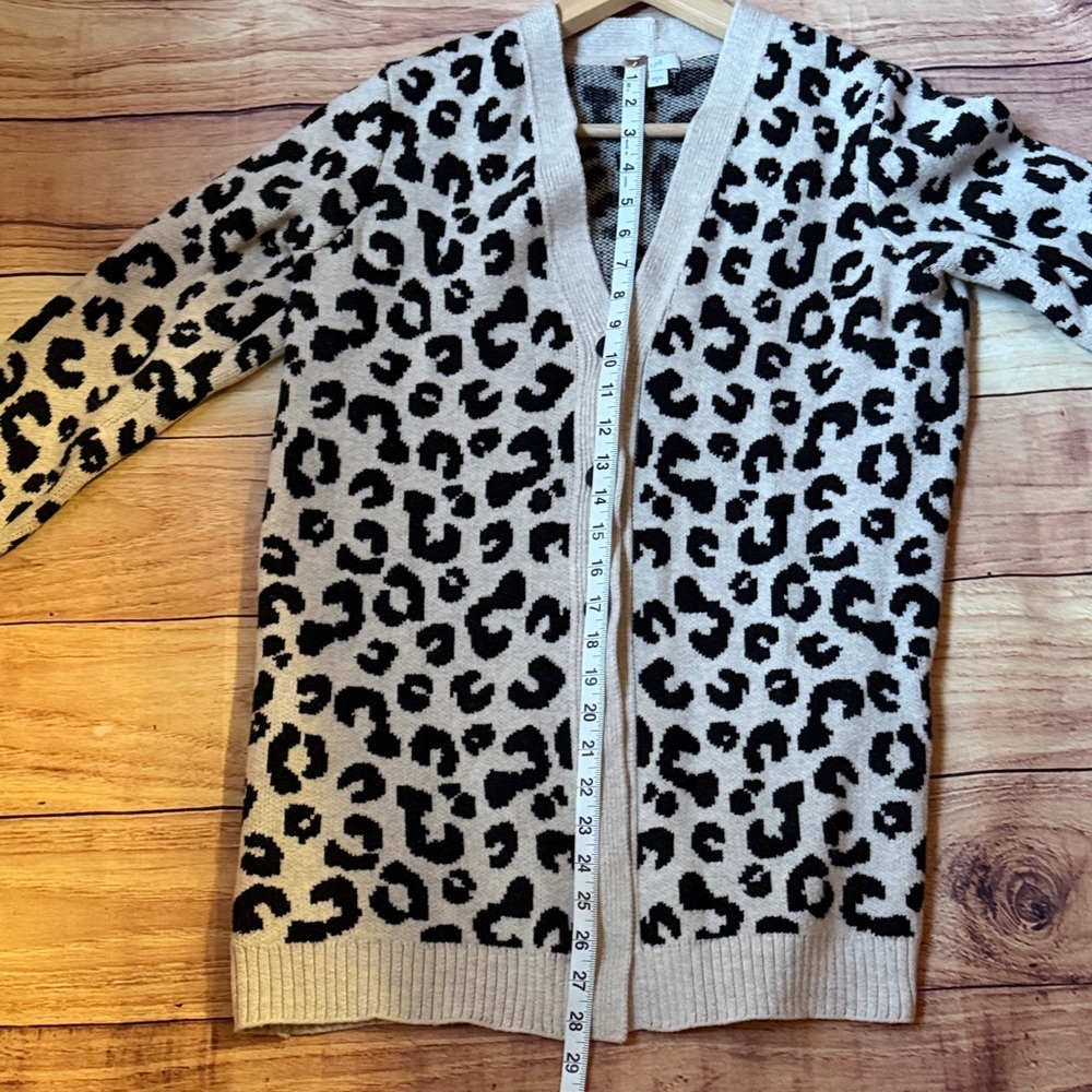 J. Jill Black and Cream Leopard Cardigan - Picture 9 of 10